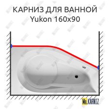 Карниз для ванны Riho Yukon Передний борт 160х90 Усиленный 20 мм MrKARNIZ