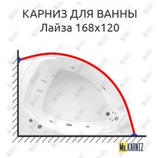 Карниз для ванны Radomir Лайза 168х120 Усиленный 20 мм MrKARNIZ